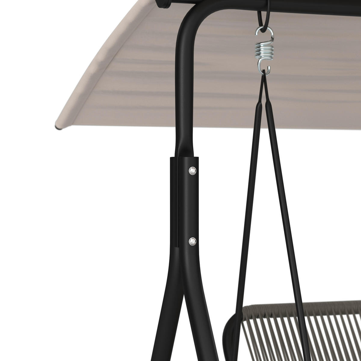 HOLLYWOODSCHAUKEL Savanna Hellgrau Outdoorstoff/Metall - Hellgrau, Metall (1/162/120cm)