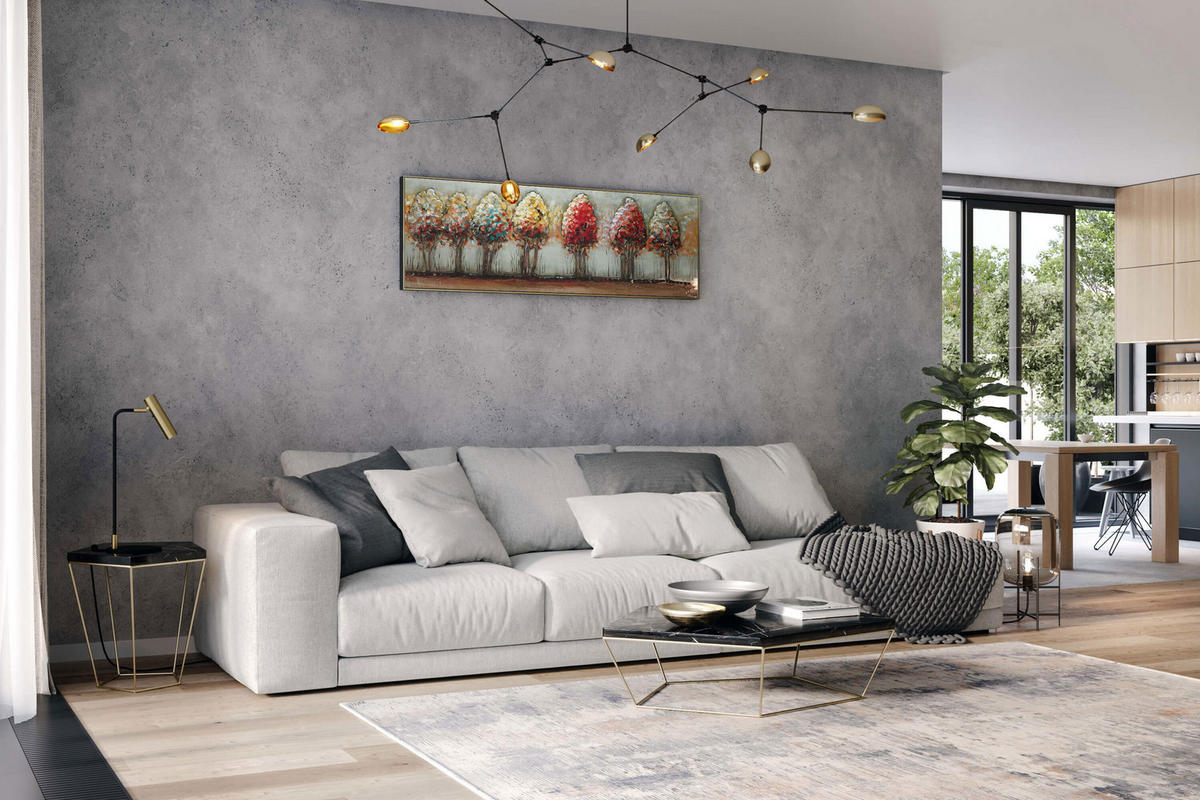 METALLBILD Bunt 150/50 cm - Beige/Multicolor, Metall (6.4/50cm) - KUNSTLOFT