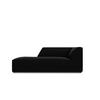 CHAISELONGUE links Ruby aus Samt schwarz - Schwarz, Textil (93/69/180cm) - Micadoni