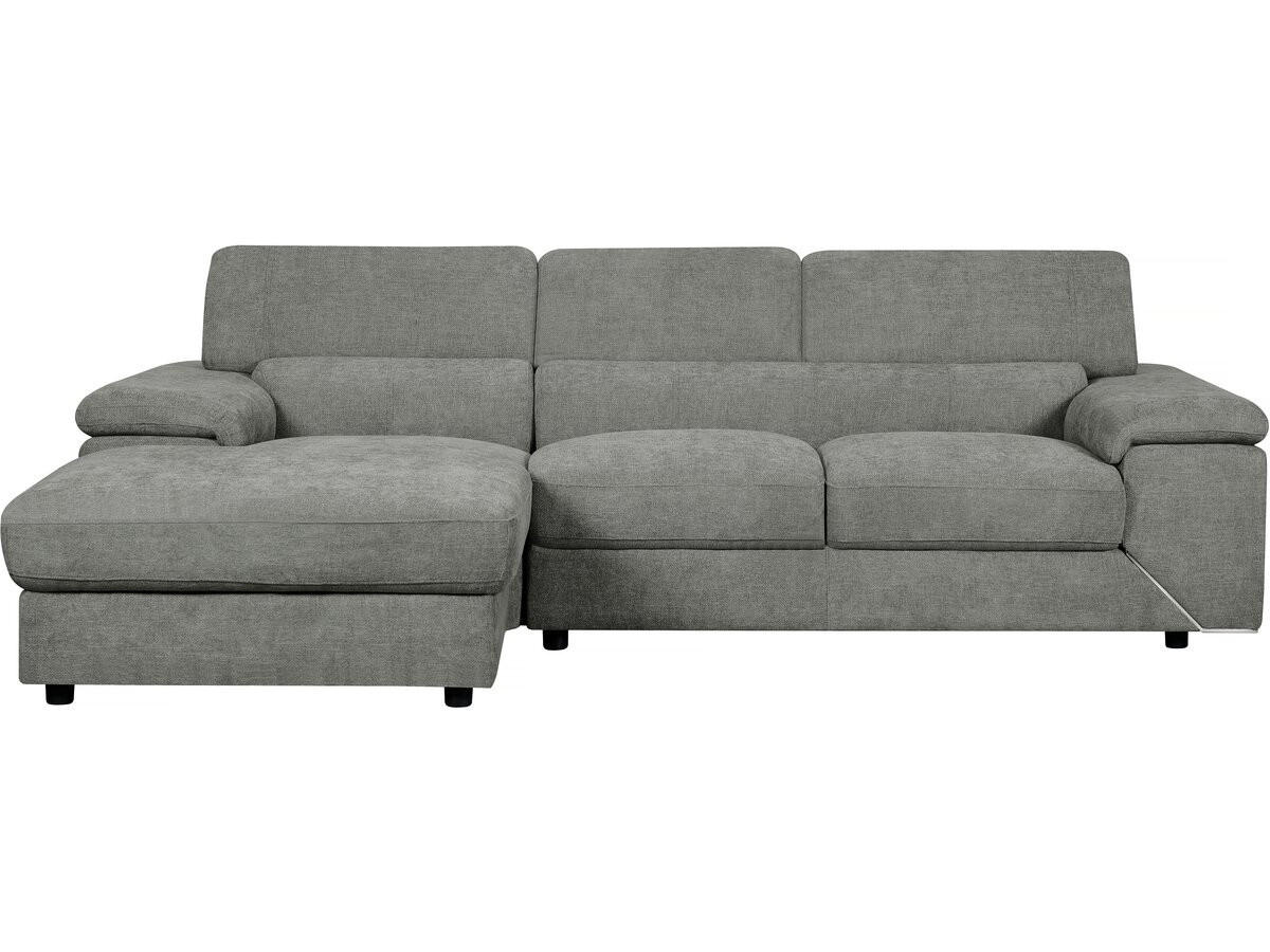 ECKSOFA london Grau - Grau, Textil (166/266cm) - Habitat Garten