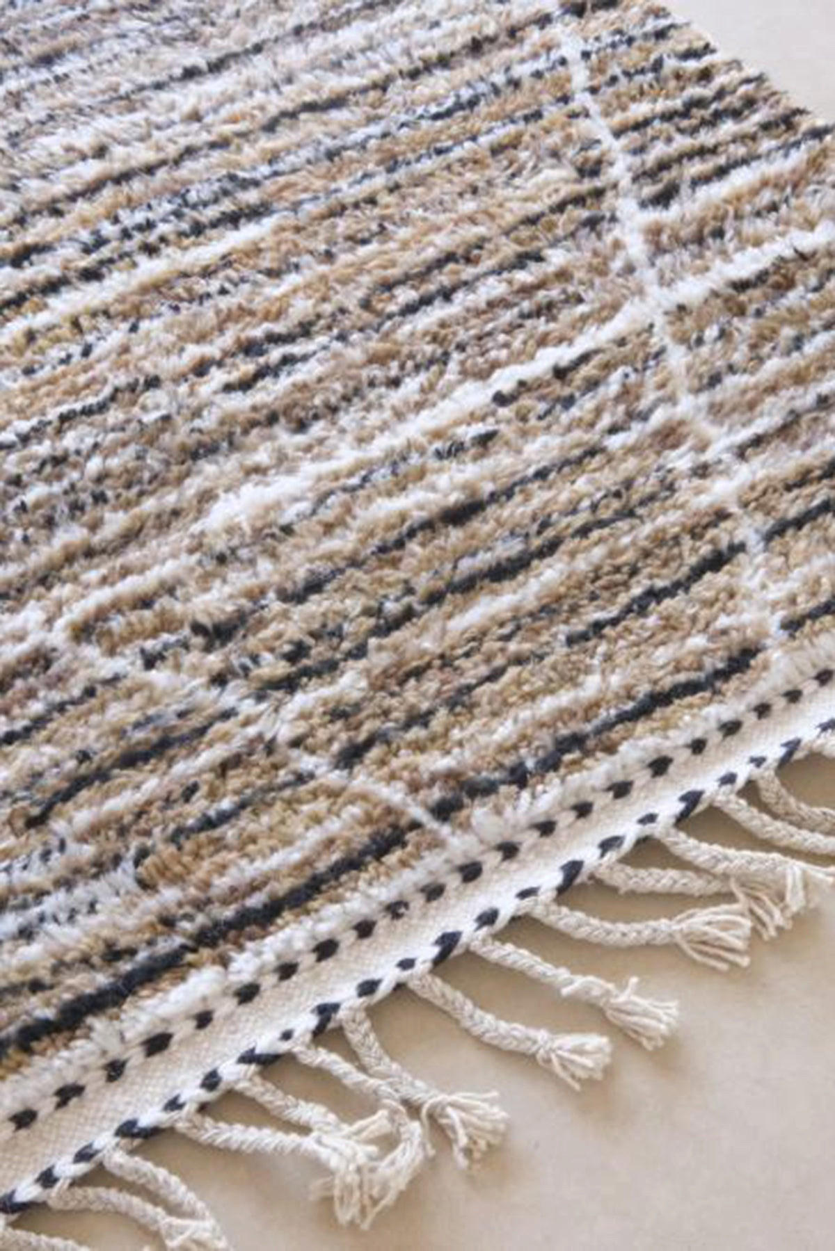 BERBERTEPPICH aus Marokko aus reiner Wolle bruin - Braun, Naturmaterialien (202/306cm) - AFK Living