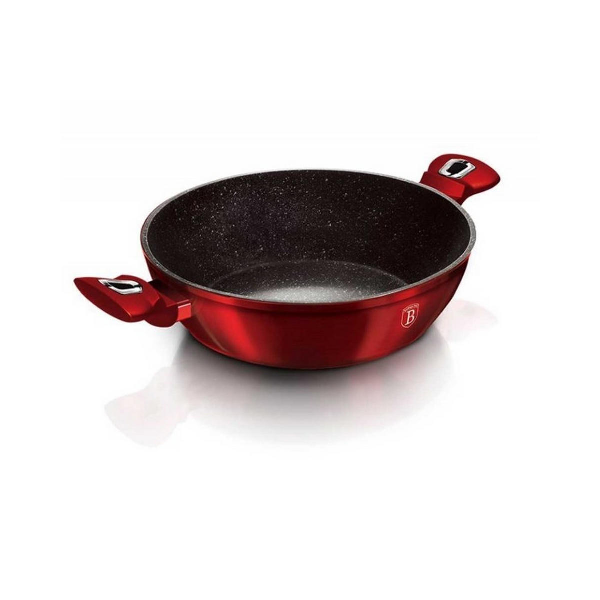 TOPF Rot 28/28/7.5 cm BH1263 - Rot, Metall (28cm) - Berlinger Haus