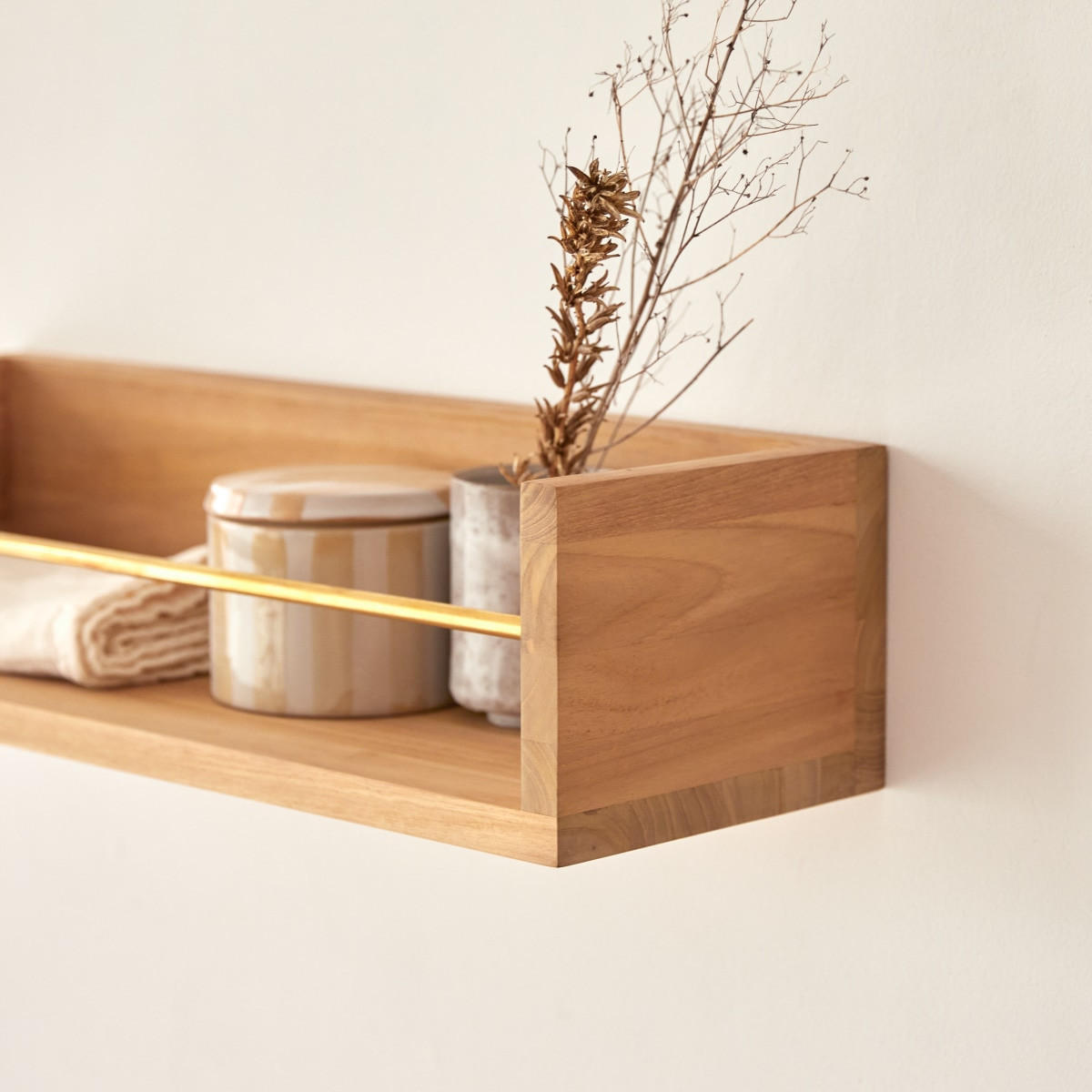 BADREGAL Sasha Natur aus Teak - Naturfarben, Holz (60/15/20cm) - Tikamoon