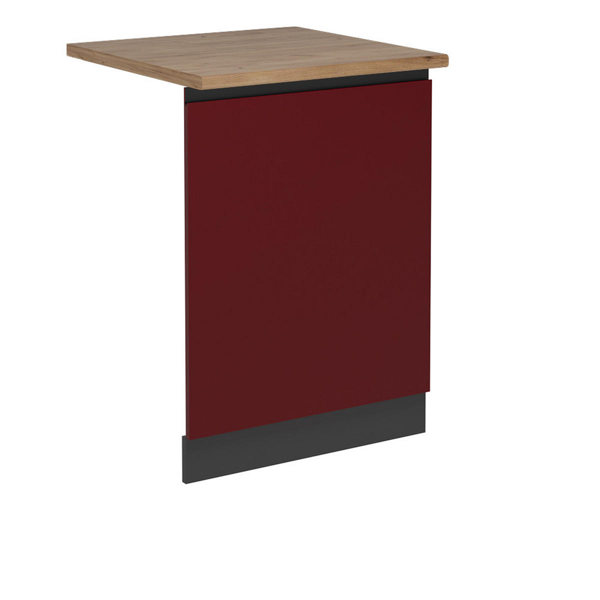 GESCHIRRSPÜLBLENDE R-Line Rot 60 cm , AP Eiche - Anthrazit/Rot, Holzwerkstoff (60/81.8/1.6cm) - Vicco