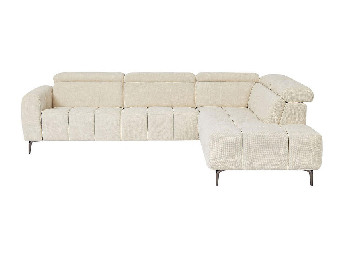 ECKSOFA rechts elektrisch relax - Textilstoff Beige - CALDORIA - Beige, Textil (292/229cm) - Vente-Unique
