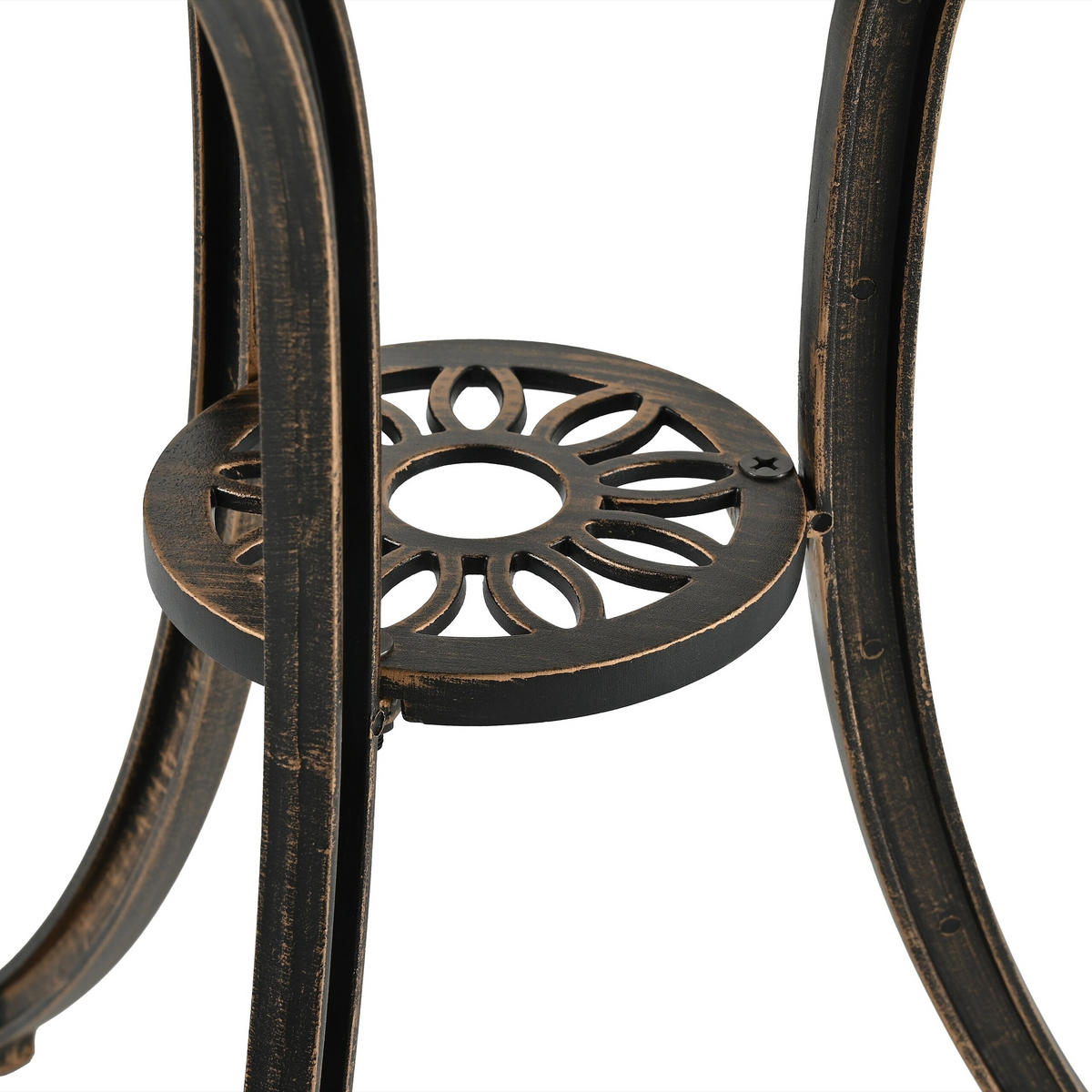 GARTENTISCH - Schwarz, Metall (60/60/65cm) - Relaxdays