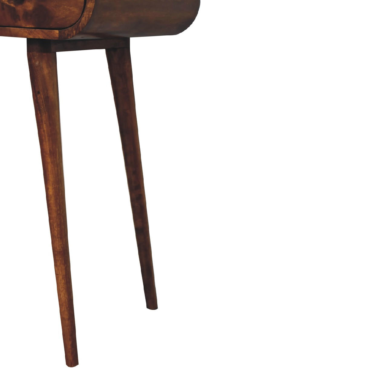 SPIEGELSCHMINKTISCH in Kastanienholz-Essenz mit 3 Schubladen. - Messingfarben/Braun, Holz/Metall (100/80/40cm) - Artisan Furniture