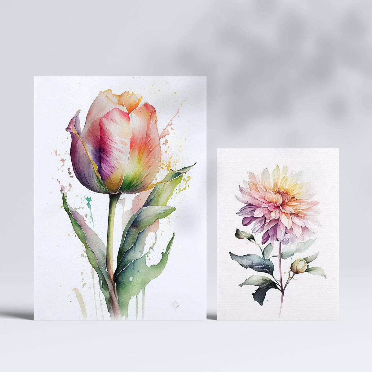 POSTER Set Mit 6 Wilde Blumen Vollfarbige Blumenmotiven A3 & A4 Rahmenlos - Klar, Papier (29/3cm) - Nacnic