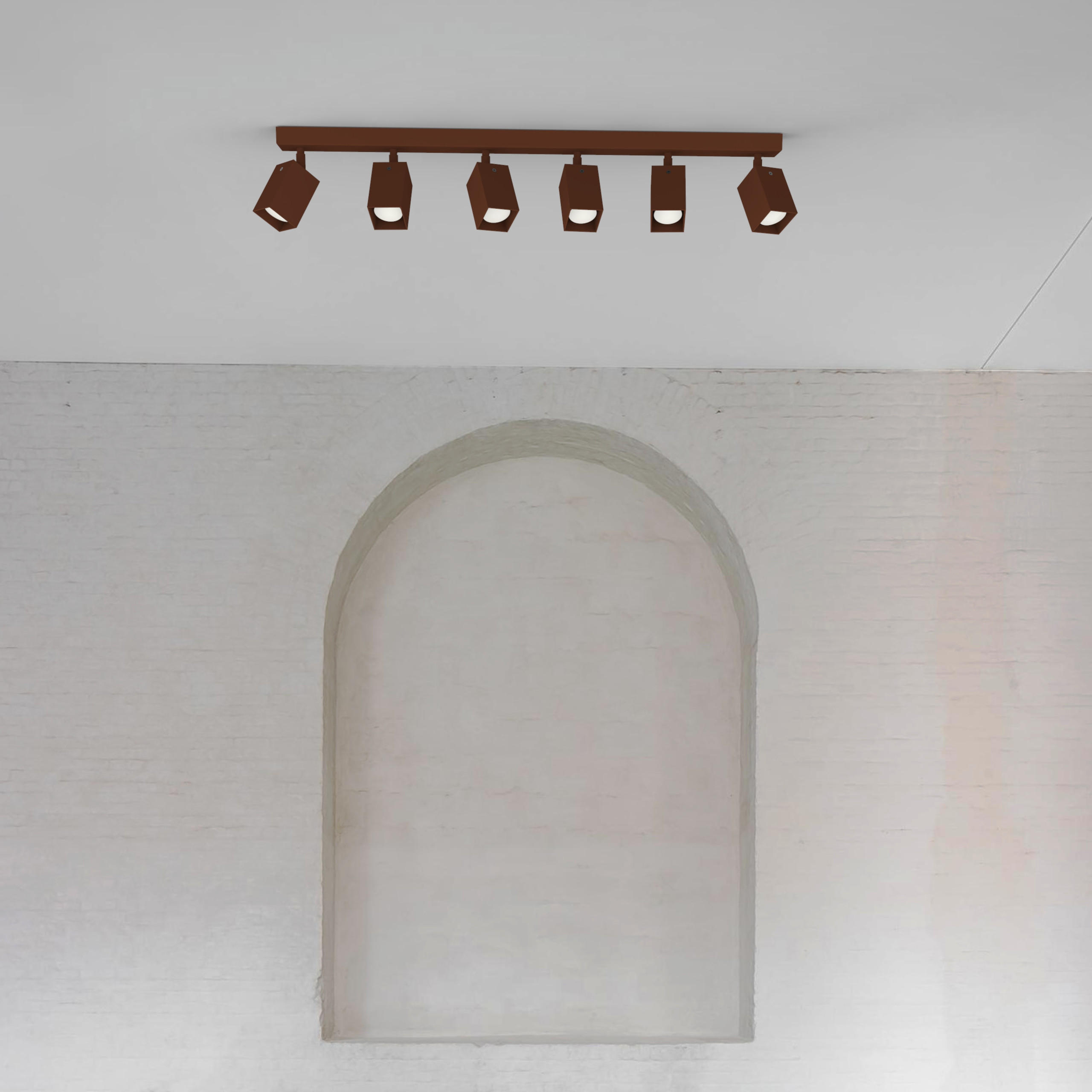 DECKENLEUCHTE - Dunkelbraun, Metall (6/90/18cm) - Lumicom