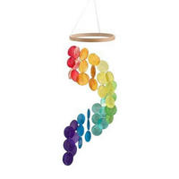 WINDSPIEL Muscheln Bunt Holzring - Multicolor, Naturmaterialien (77/17/77cm)