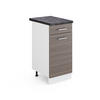 KÜCHENUNTERSCHRANK R-Line Grau 40 cm, AP Anthrazit - Weiß/Braun, Holzwerkstoff (40/81.6/60cm) - Vicco