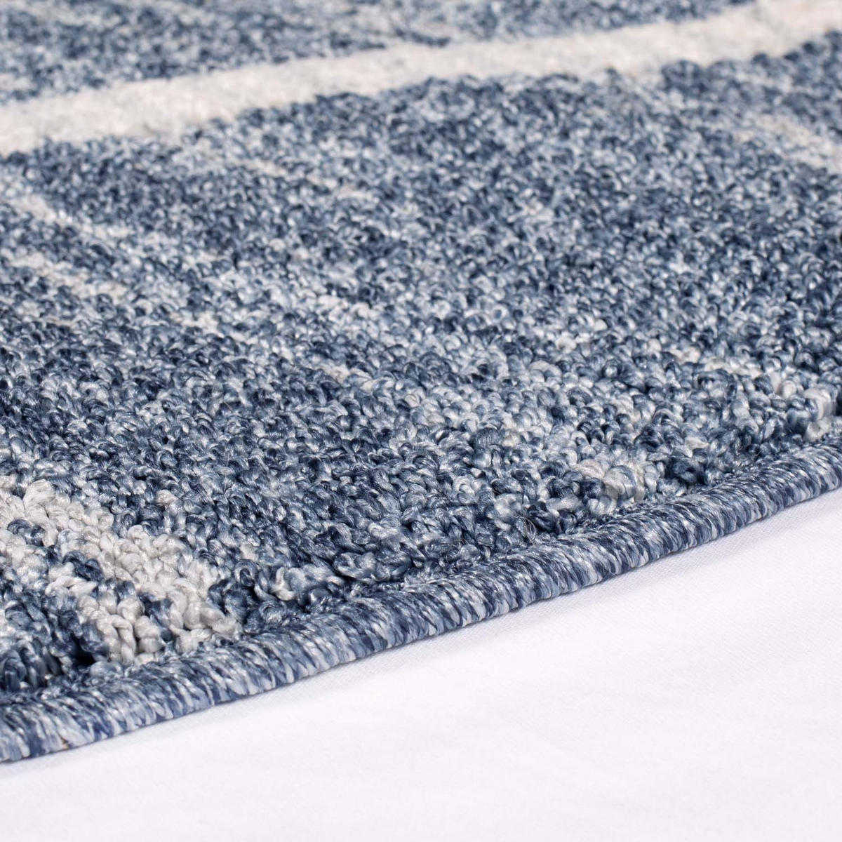 KURZFLOR-TEPPICH Art 2646 Blau 200x200 cm rund - Blau, Textil (200/200cm) - carpet city