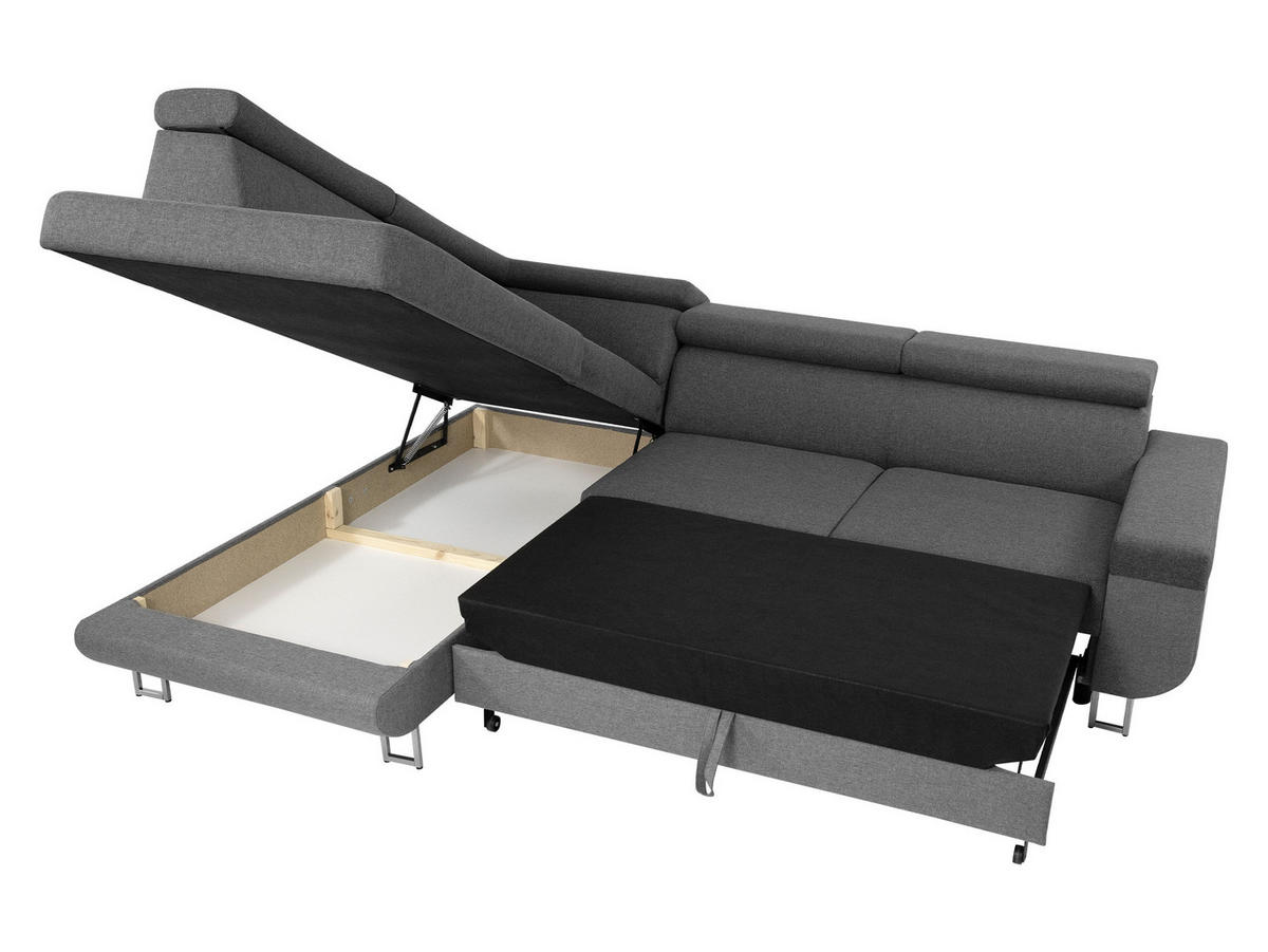 ECKSOFA Fonti, Seite: Links - Weiß, Holz/Textil (253/188cm) - MIRJAN24