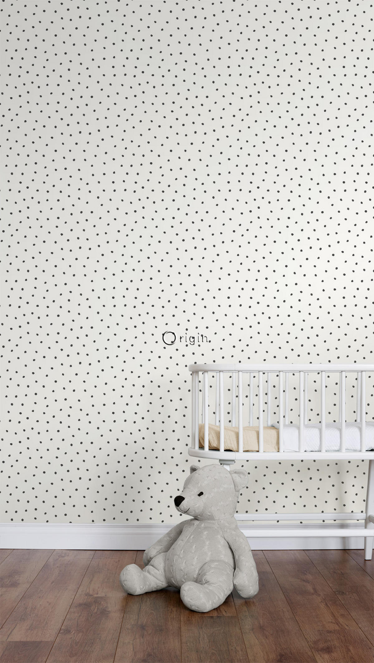TAPETE Punkte 53 cm x 10.05 m - Schwarz, Papier (53/0.1cm) - Origin Wallcoverings