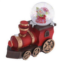 WEIHNACHTSFAHRZEUG Schneekugel - Rot, Glas (9/9/10cm) - Home Styling Collection