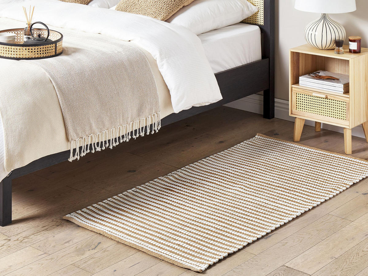 KURZFLOR-TEPPICH Sofulu 150/80 cm - Braun, Textil (80/150cm) - Beliani