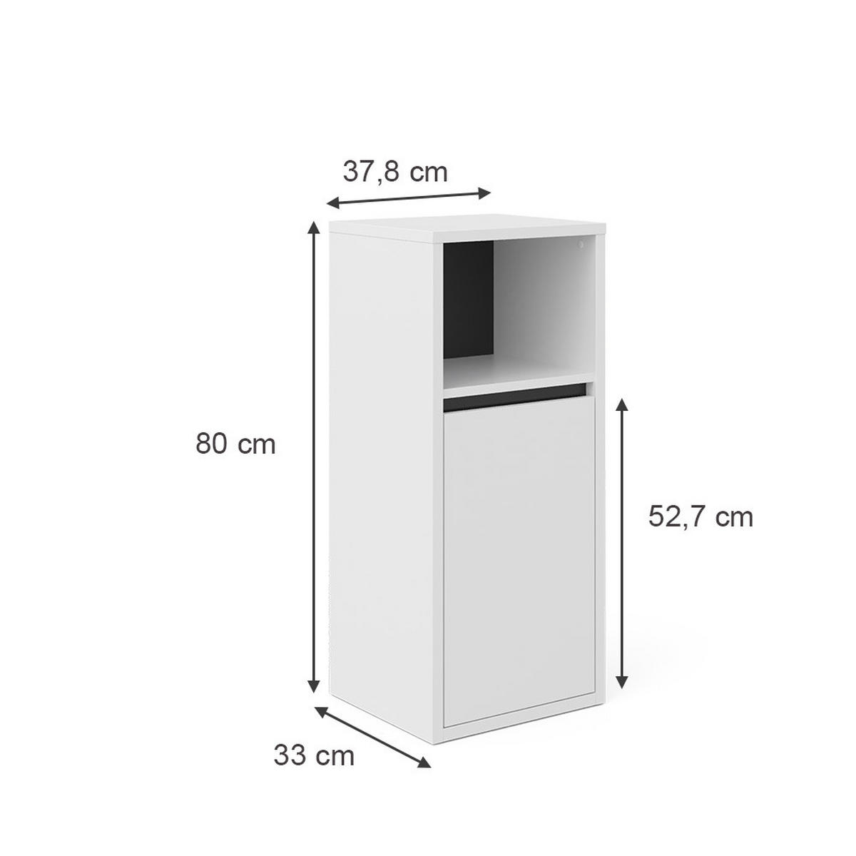 STŘEDNÍ SKŘÍŇKA Viola Bílá - bílá, kompozitní dřevo (38/80/33cm) - Vicco