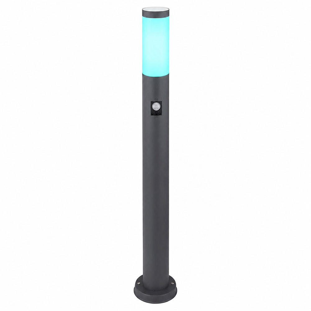 LED AUSSENLEUCHTE Edelstahl Anthrazit - Anthrazit, Metall (7.6/11/80cm) - Globo Lighting