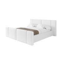 POLSTERBETT mit Bettkasten, Fußteil und Lattenrost, Boxbett ohne Matratze - RIVO-Z 160x200 Weiß - Weiß Hochglanz, Holzwerkstoff/Textil (160/200cm) - ALTDECOR