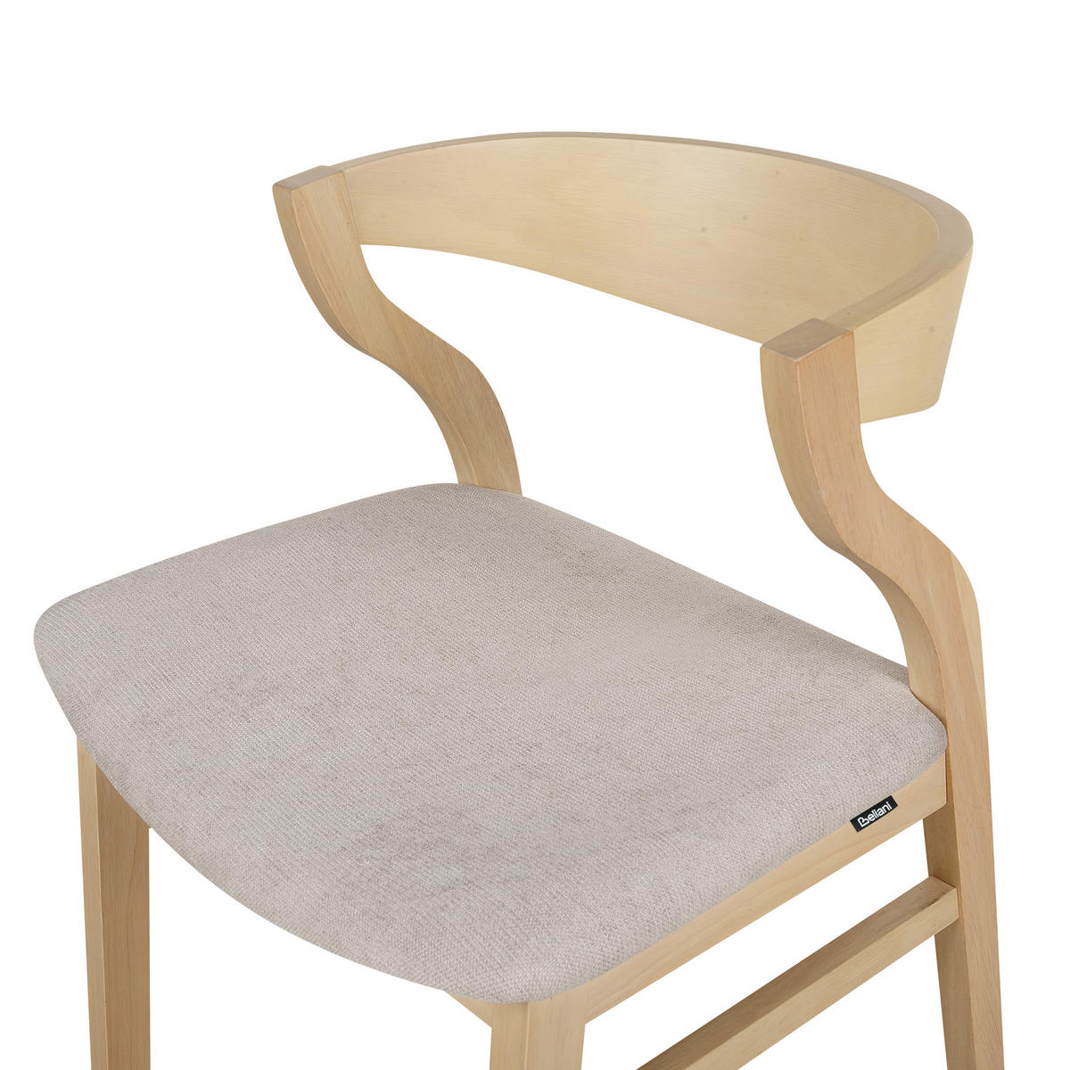 ÉTKEZŐSZÉK 2 darabos Szett világos fa színű/bézs Maroa - bézs/világosbarna, textil (51/72/56cm) - Beliani