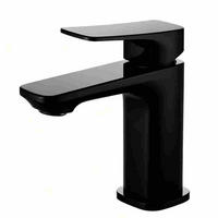 WASCHTISCHARMATUR Einhebelmischer, wasser- und energiesparend, Auslaufhöhe 82 mm - Schwarz, Metall (4/10/12cm) - BELZ