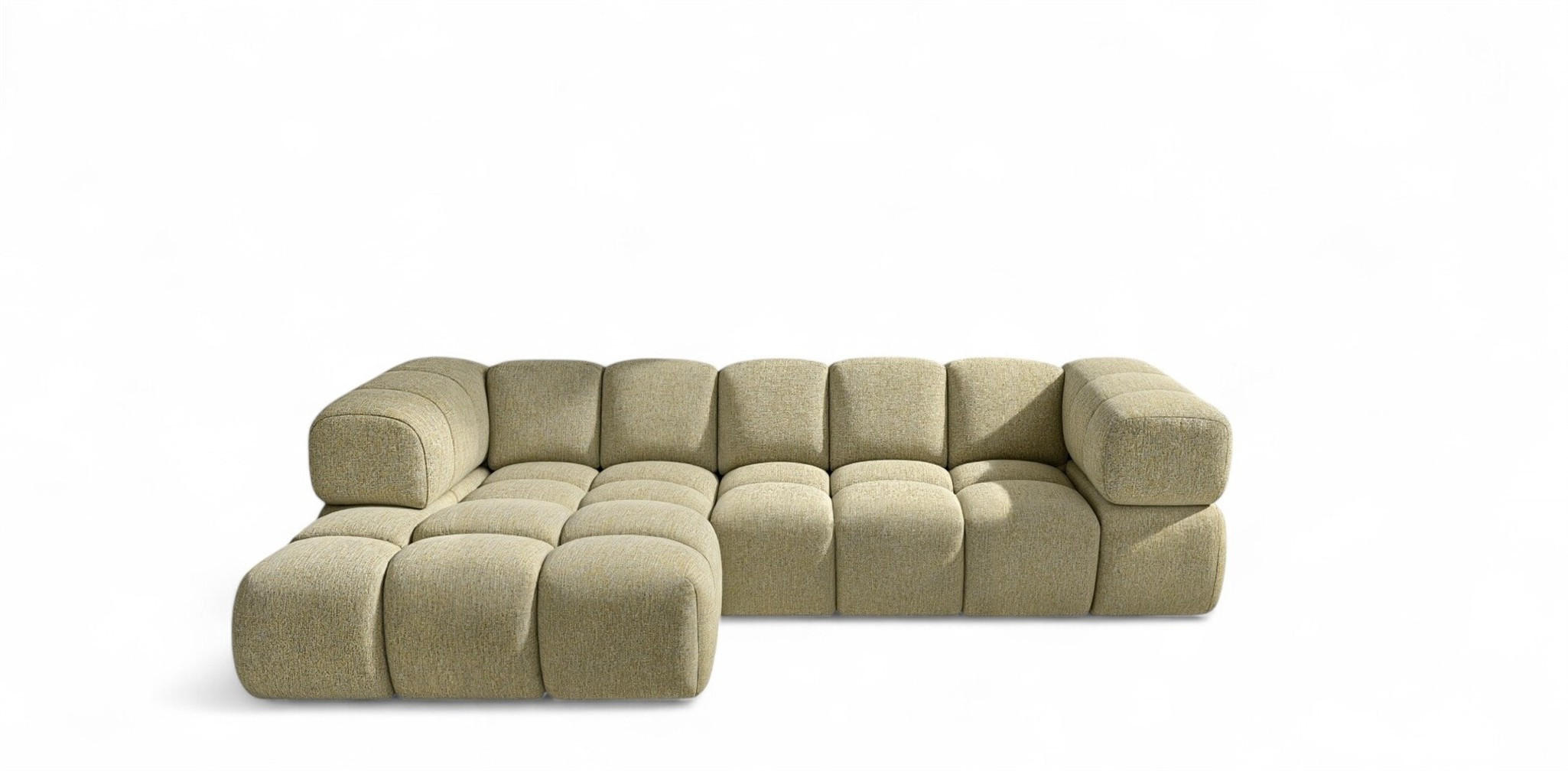 ECKSOFA Blanche In Puente - Sandfarben, Holzwerkstoff/Textil (280/150cm) - Fun Möbel