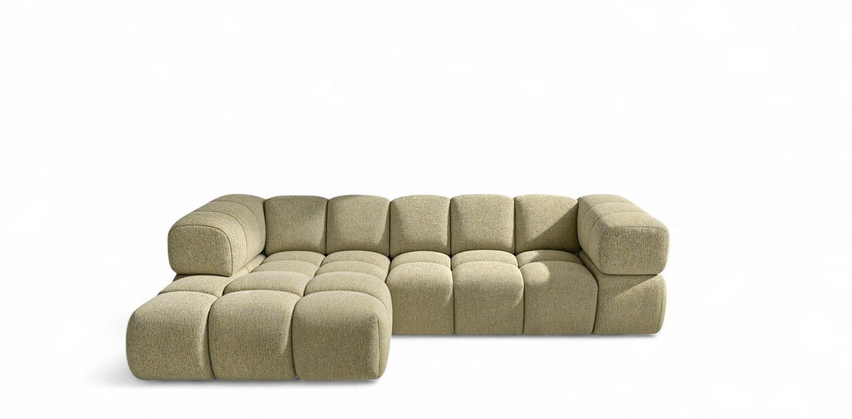 ECKSOFA Blanche In Puente - Sandfarben, Holzwerkstoff/Textil (280/150cm) - Fun Möbel