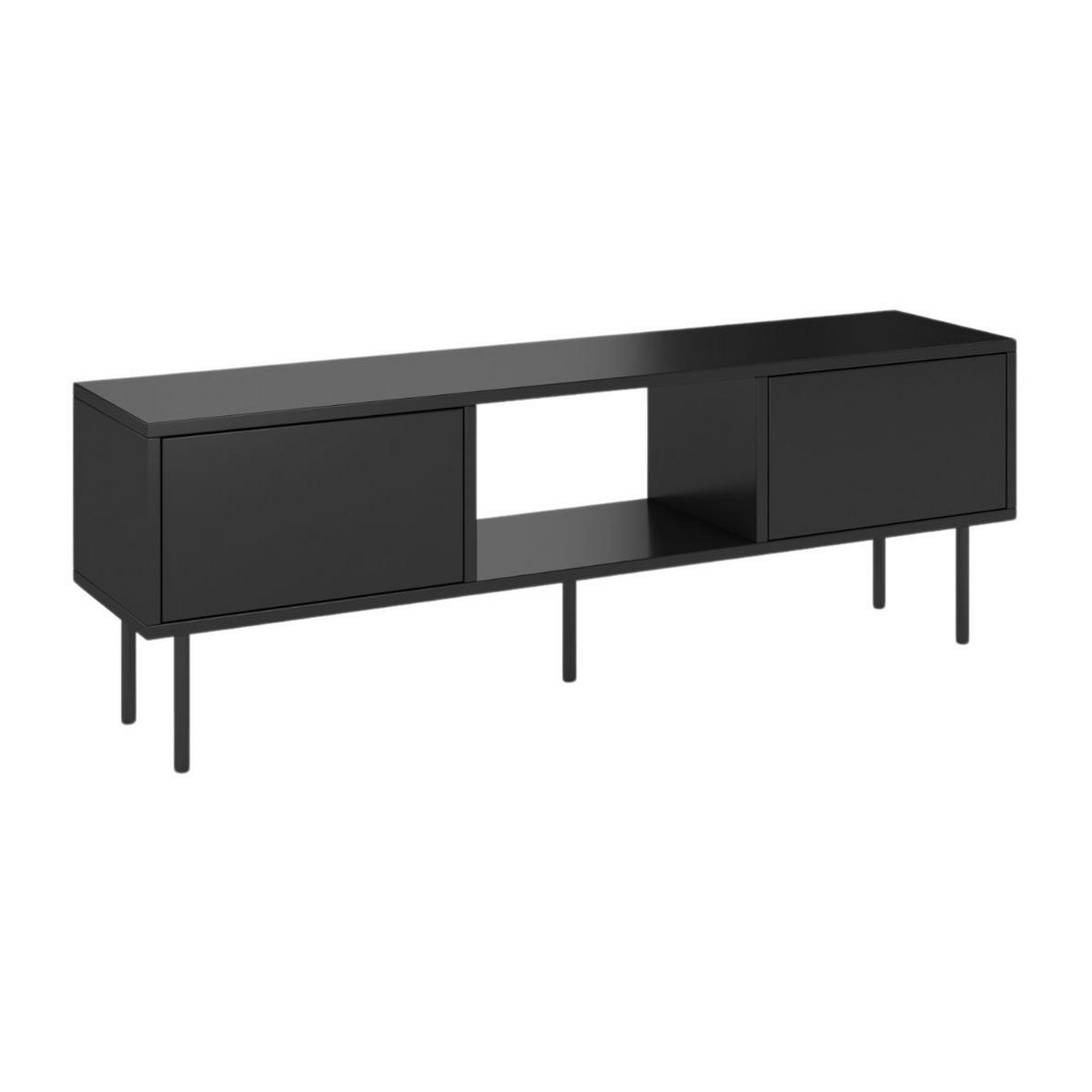 LOWBOARD Mirka, Schwarz, Push to Open System, Minimalistisch - Schwarz, Holzwerkstoff/Metall (130/47/35cm) - Dancan