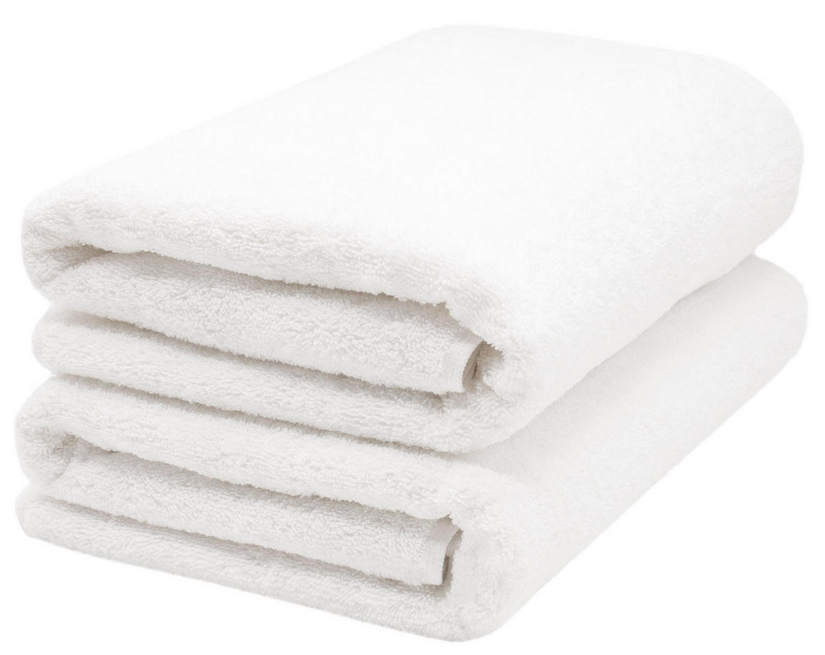 SAUNATUCH, 2er-Set, 70x200 cm, 100% Baumwolle, Weiß - Weiß, Textil (70/200cm) - Zollner