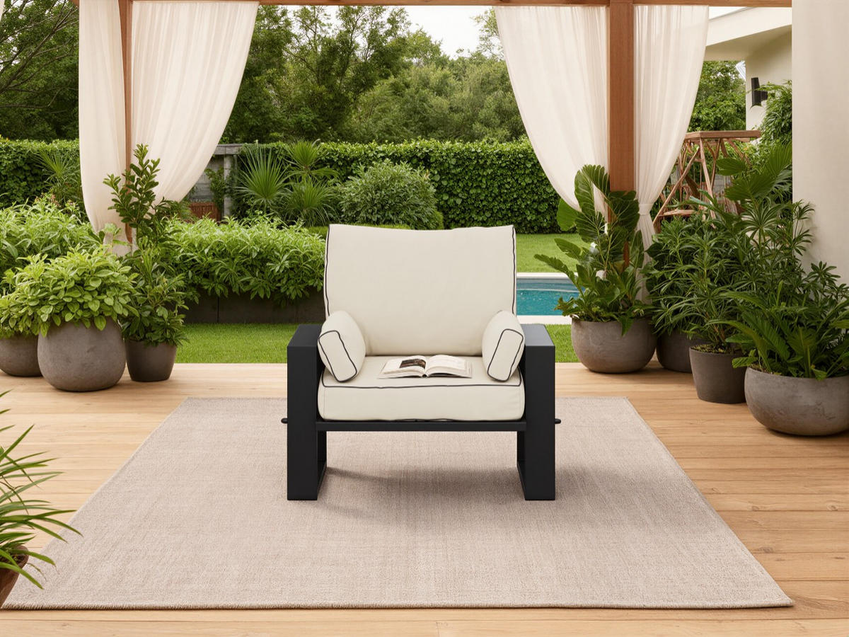 GARTENSESSEL Elba - Beige - Beige, Textil (98/90/87cm) - MKS