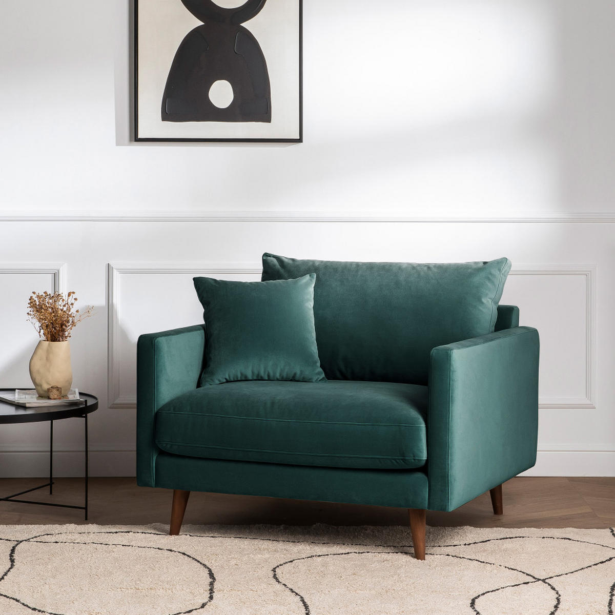 DESIGN-SESSEL - Eukalyptusgrün - Grün, Textil (108/86/95cm) - Drawer