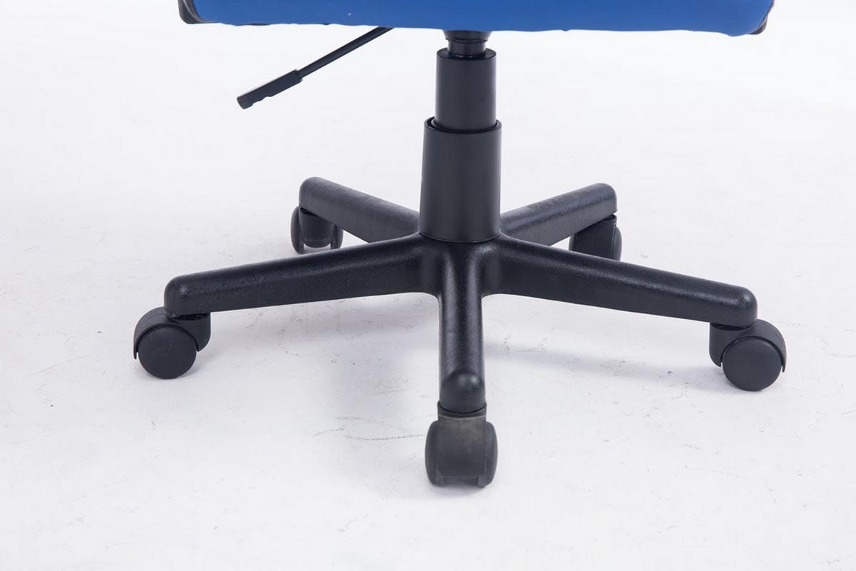 BÜROSTUHL Funny, Kunstleder Schwarz/Blau - Blau, Kunststoff/Textil (56/93/59cm) - TPFLiving
