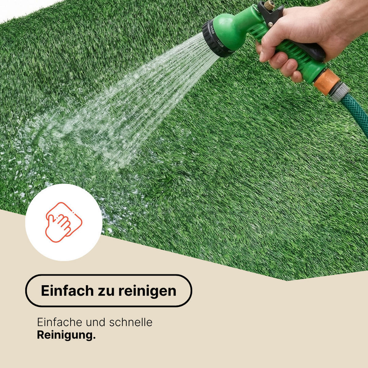 KUNSTRASEN Verde 50 mm – UV-beständig, pflegeleicht, wetterfest für Garten & Terrasse 300/300 cm - Grün, Textil (300/300cm) - Tapiso