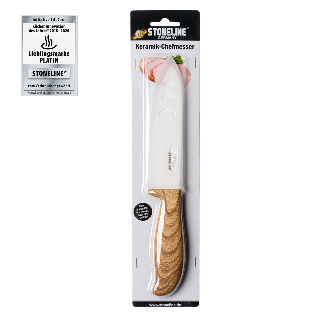 CHEFMESSER - Schwarz, Metall (28cm) - Stoneline
