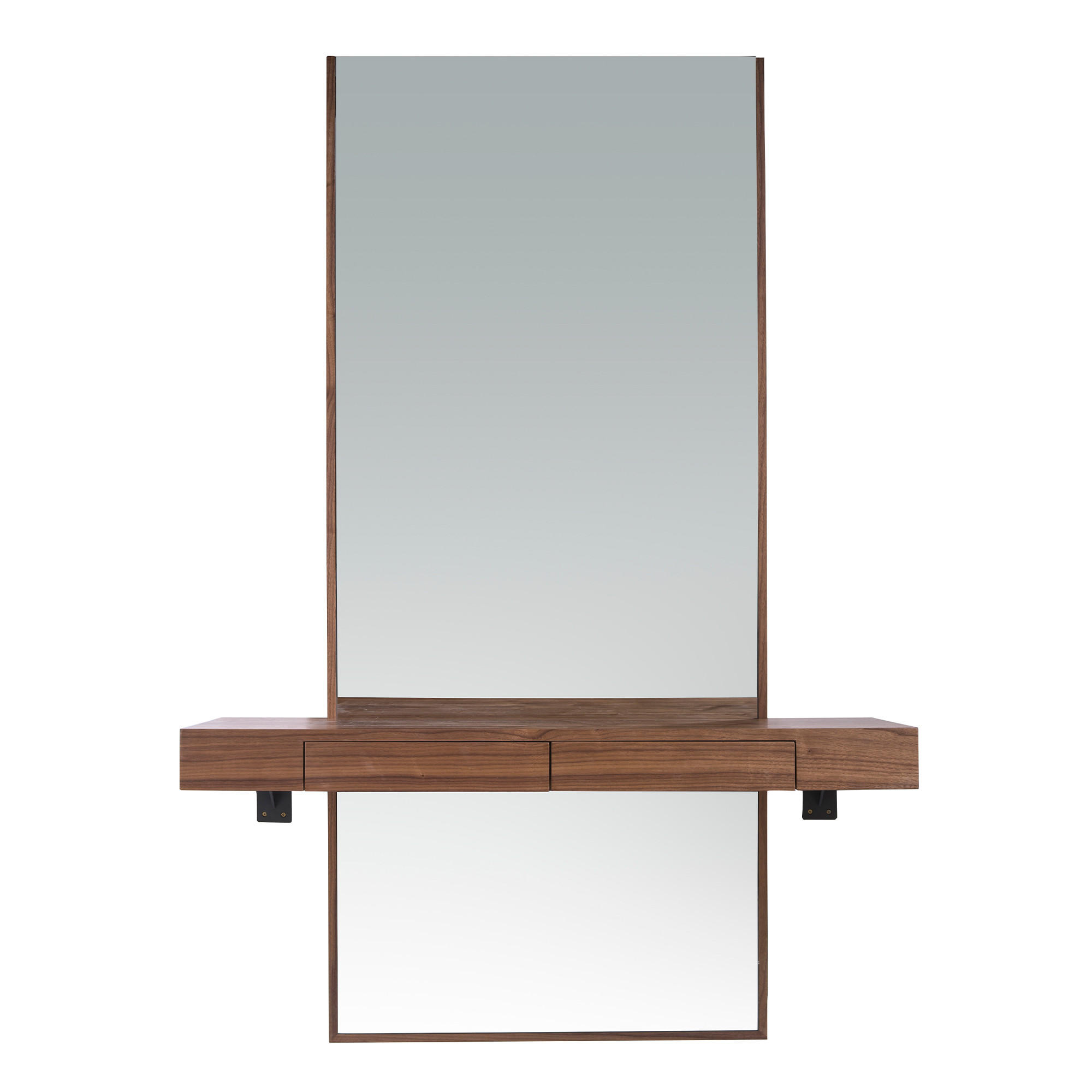 WANDSPIEGEL Wandspiegel Rechteckig Walnuss 120/35/180 cm - Walnussfarben, Holz (35/120/180cm) - ANGEL CERDA