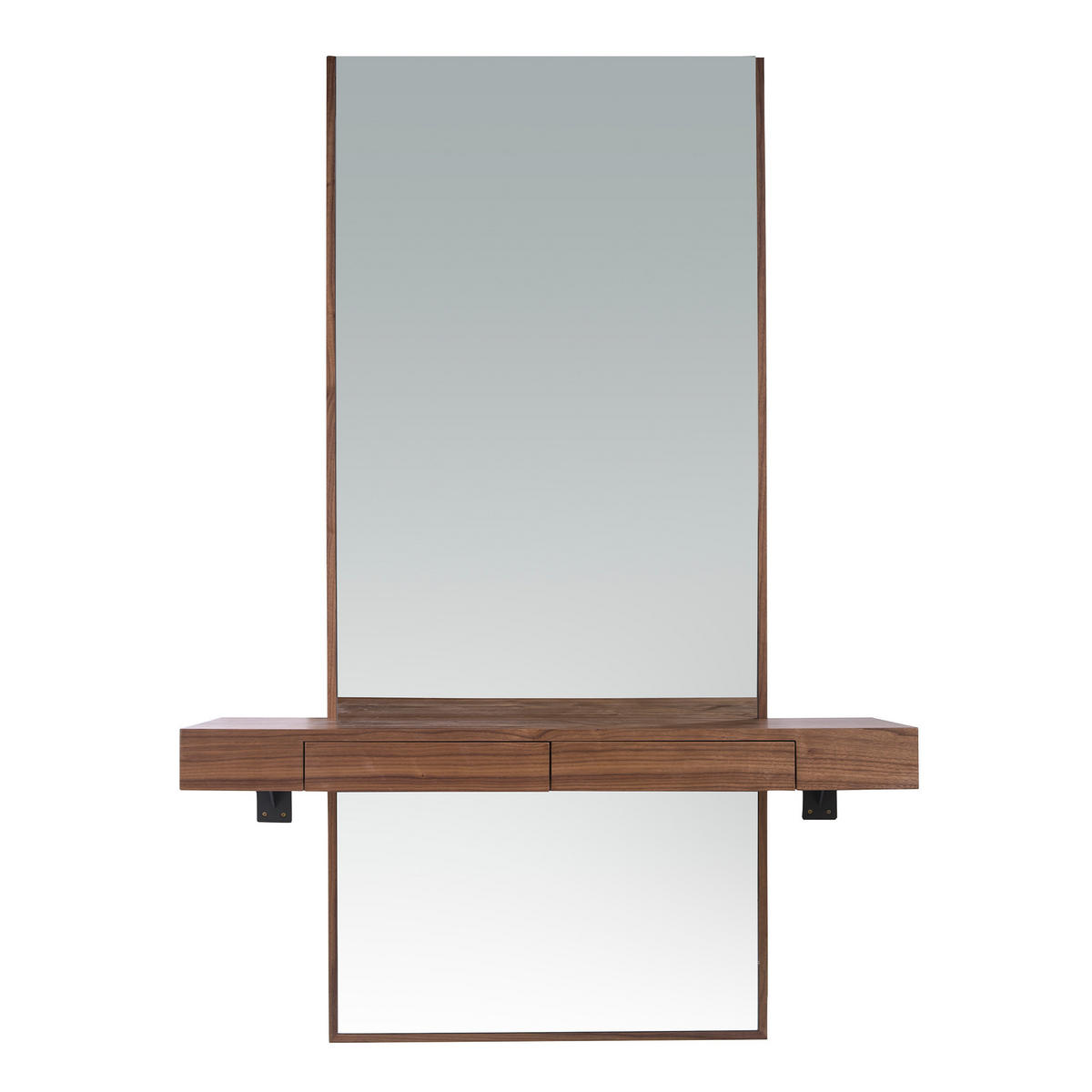 WANDSPIEGEL Wandspiegel Rechteckig Walnuss 120/35/180 cm - Walnussfarben, Holz (35/120/180cm) - ANGEL CERDA