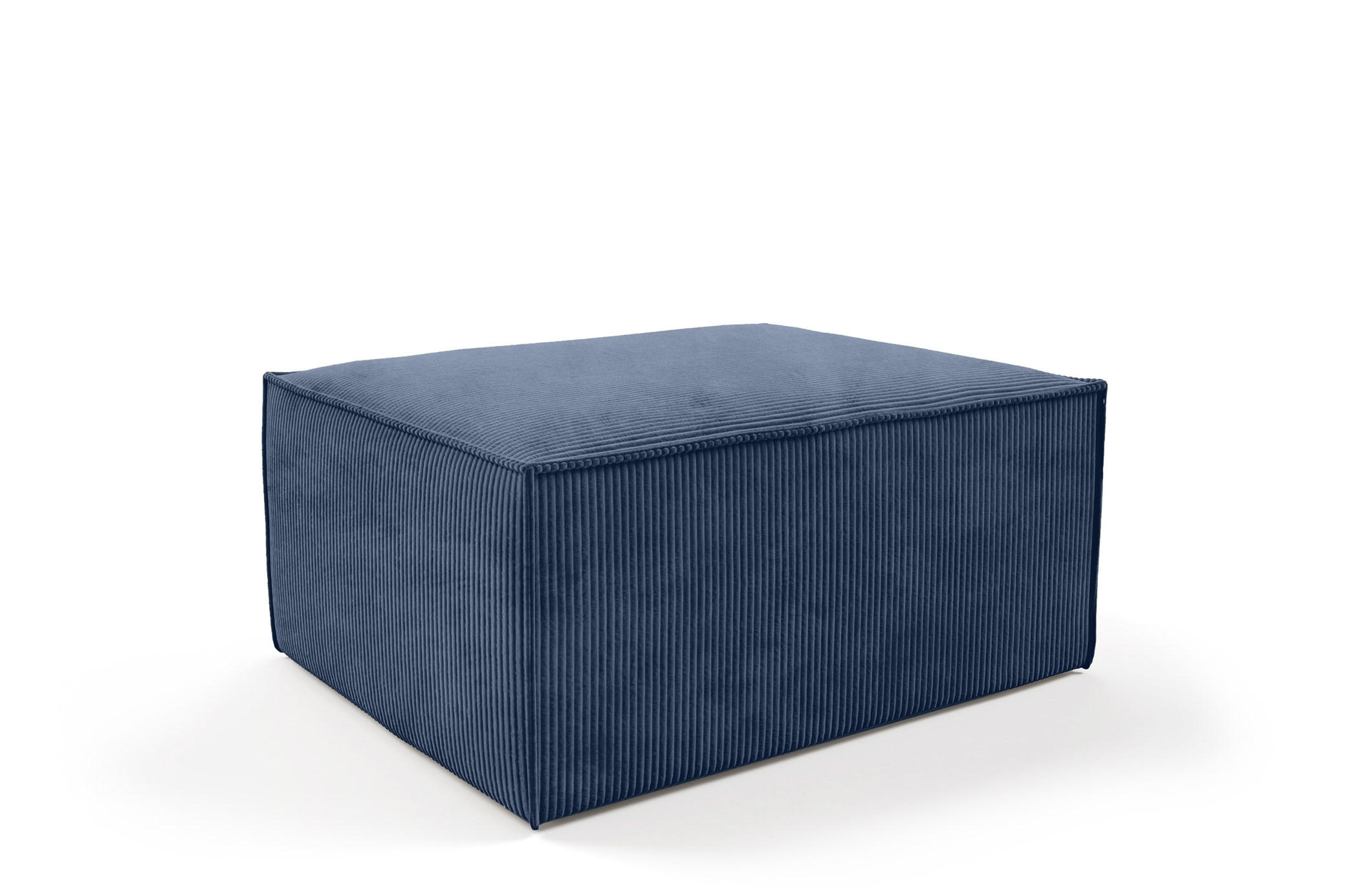 POUF Orto Dunkelblau, Hocker - Dunkelblau, Holzwerkstoff (100/42/82cm) - Bettso