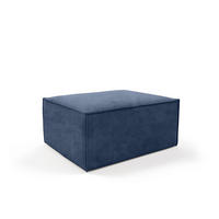 POUF Orto Dunkelblau, Hocker - Dunkelblau, Holzwerkstoff (100/42/82cm) - Bettso
