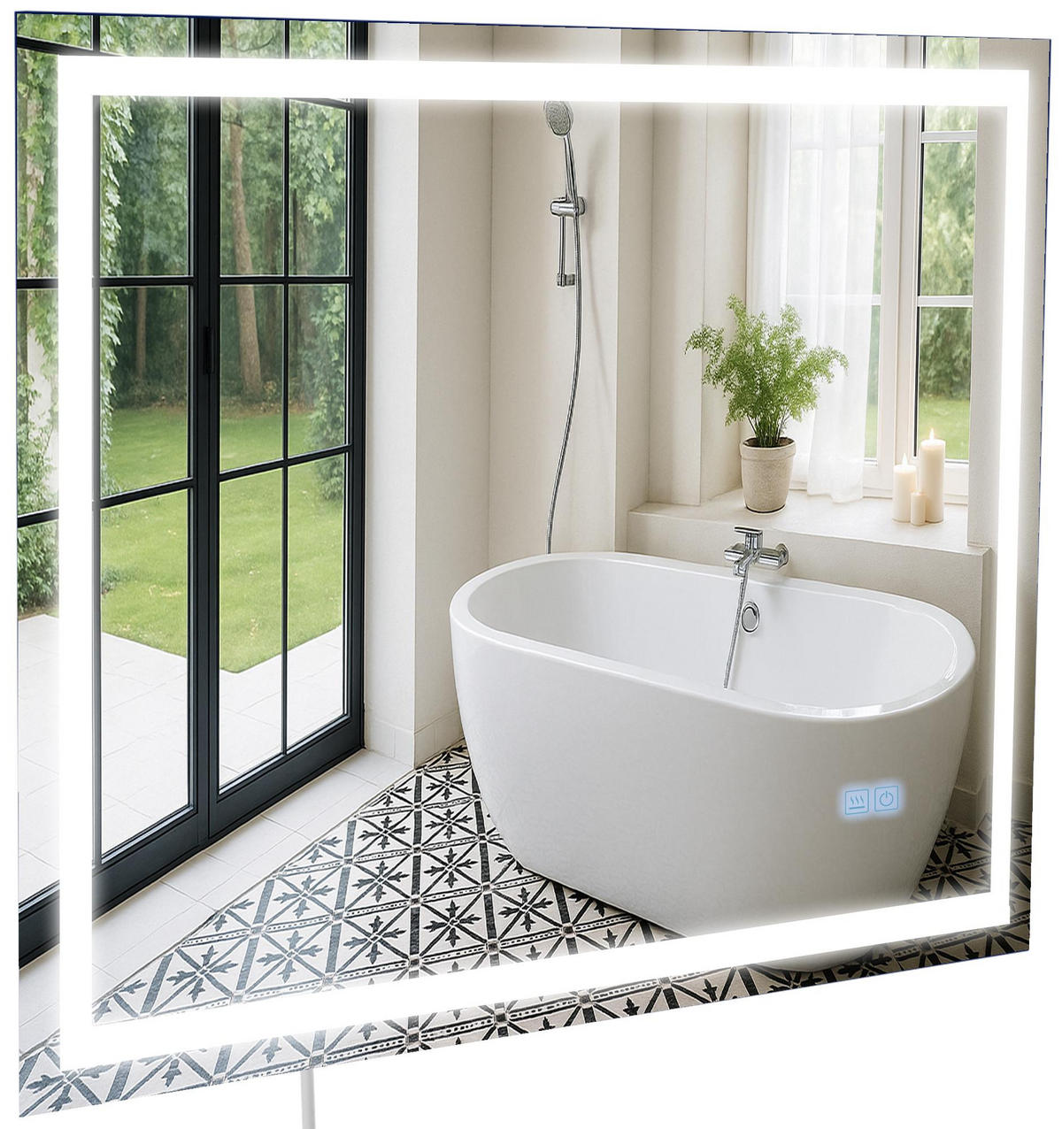 WANDSPIEGEL eckig 70/3.5/50 cm Glas Klarglas - Klar, Glas (70/50/3.5cm) - CLP