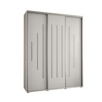 SCHWEBETÜRENSCHRANK 235,2/190/60 3-türig - Silberfarben/Weiß, Holz/Metall (190/235/60cm) - Abiks Möbel