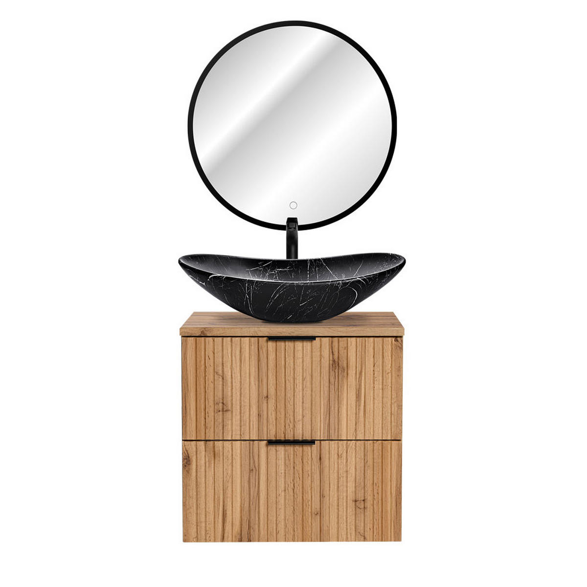 BADMÖBEL-SET 2-TLG. Adelaide-56 - Braun, Holzwerkstoff (62/200/47cm) - Lomado