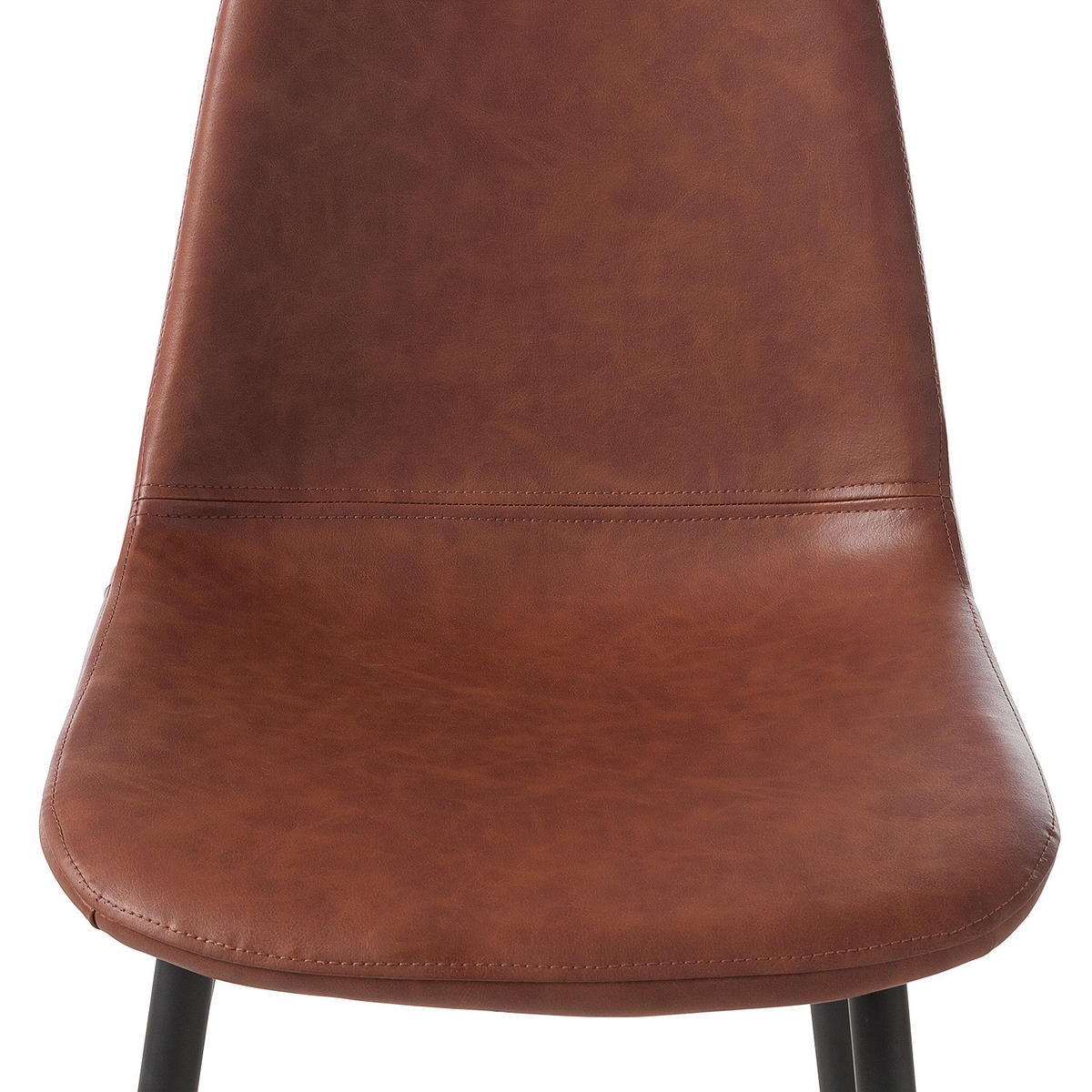 POLSTERSTUHL-SET - Braun, Kunststoff/Metall (44/87/52cm) - home24