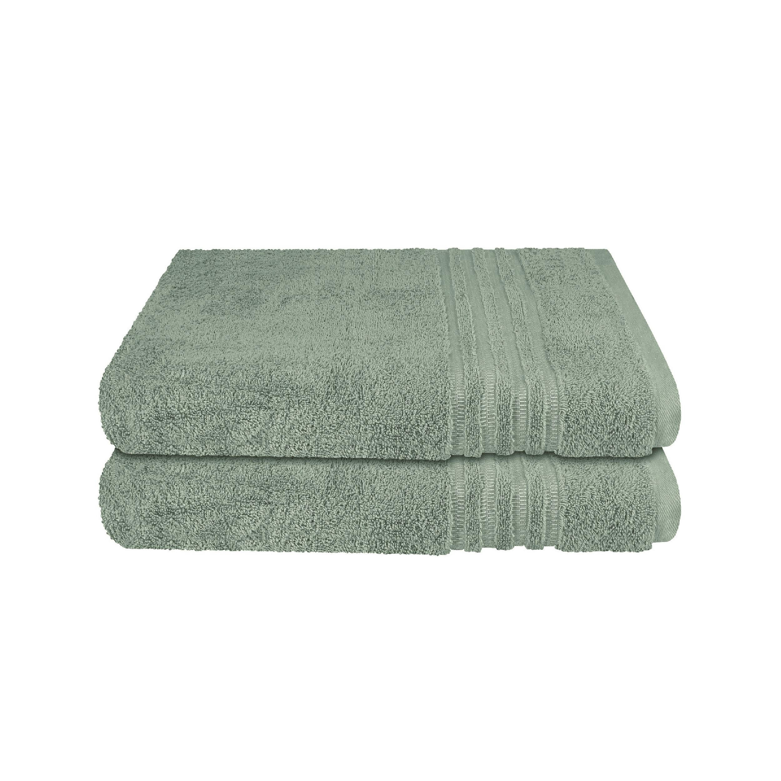 DUSCHTUCHSET Milano - 2-teilig - 70x140 cm - Hellgrün - Hellgrün, Textil (70/140cm) - SCHIESSER