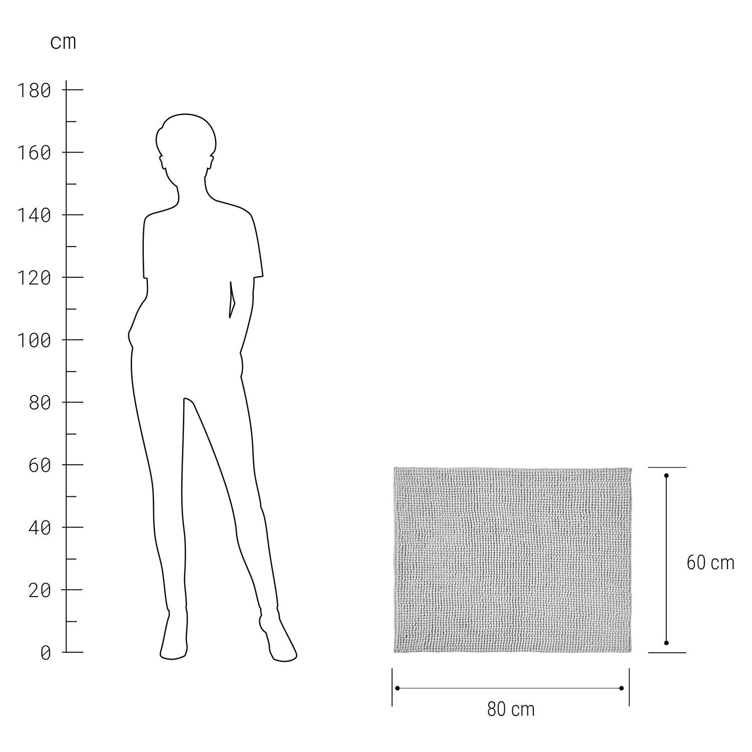 BADEMATTE Popeye - Hellgrau, Textil (80/60cm) - Butlers