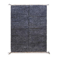BERBERTEPPICH modern mit Punkten aus Wolle 200x 300 cm - Schwarz, Naturmaterialien (200/300cm) - AFK Living