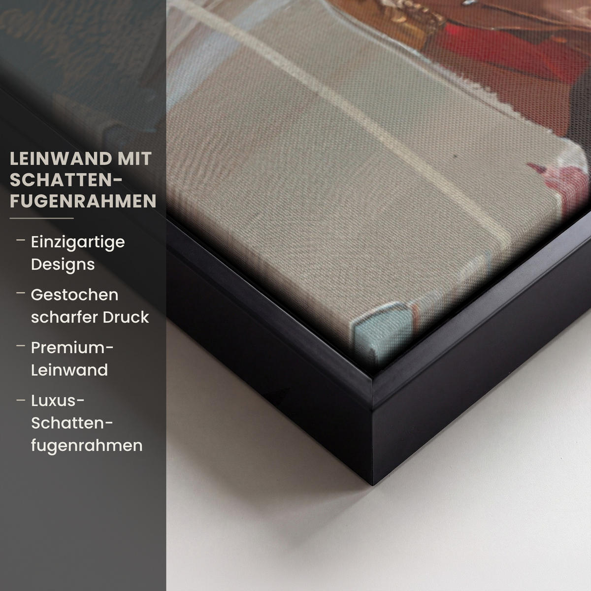 LEINWAND Bilder mit Rahmen - Frau - Lackierung - Porträt - Modern - 90x90 - Altrosa, Textil (90/90cm) - MuchoWow