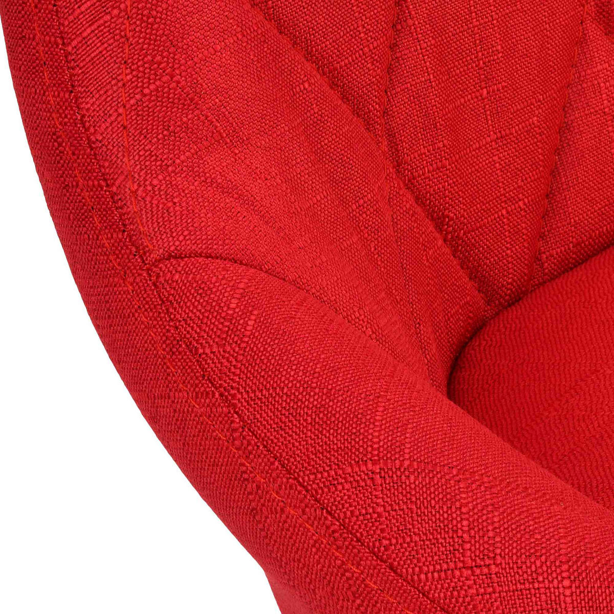 BARHOCKER Stoff rot - Chromfarben/Rot, Textil/Metall (46/83/49cm) - CLP