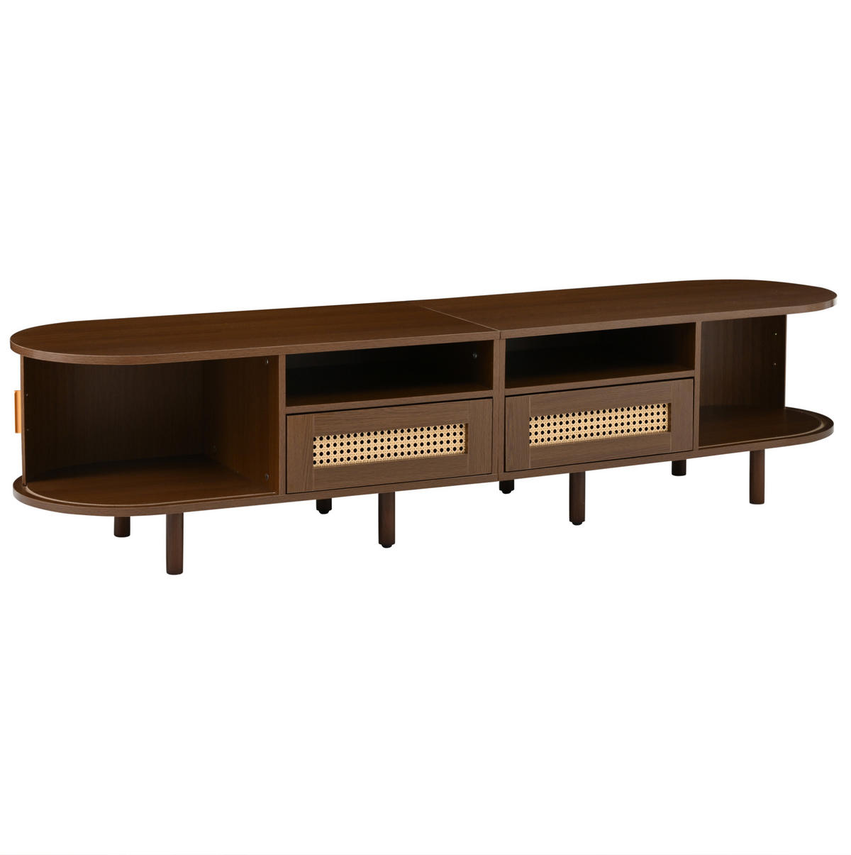 TV-ELEMENT mit 2 Schubladen und Schiebetüren 170 x 40 x 40 cm Walnuss - Dunkelbraun, Holz (40/40/170cm) - Beauniv