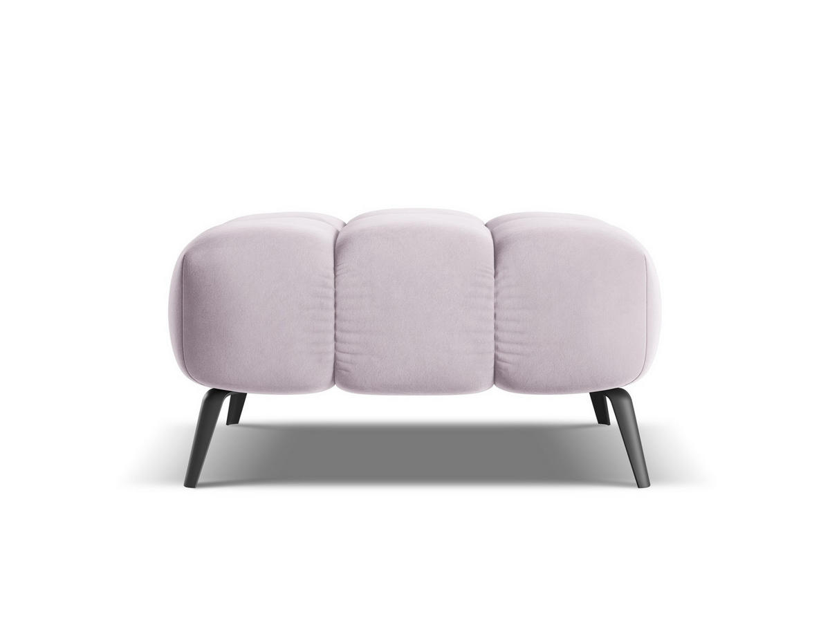 POUF Samt Stoff Violett - Lila/Flieder, Textil/Metall (78/41/60cm) - Makamii