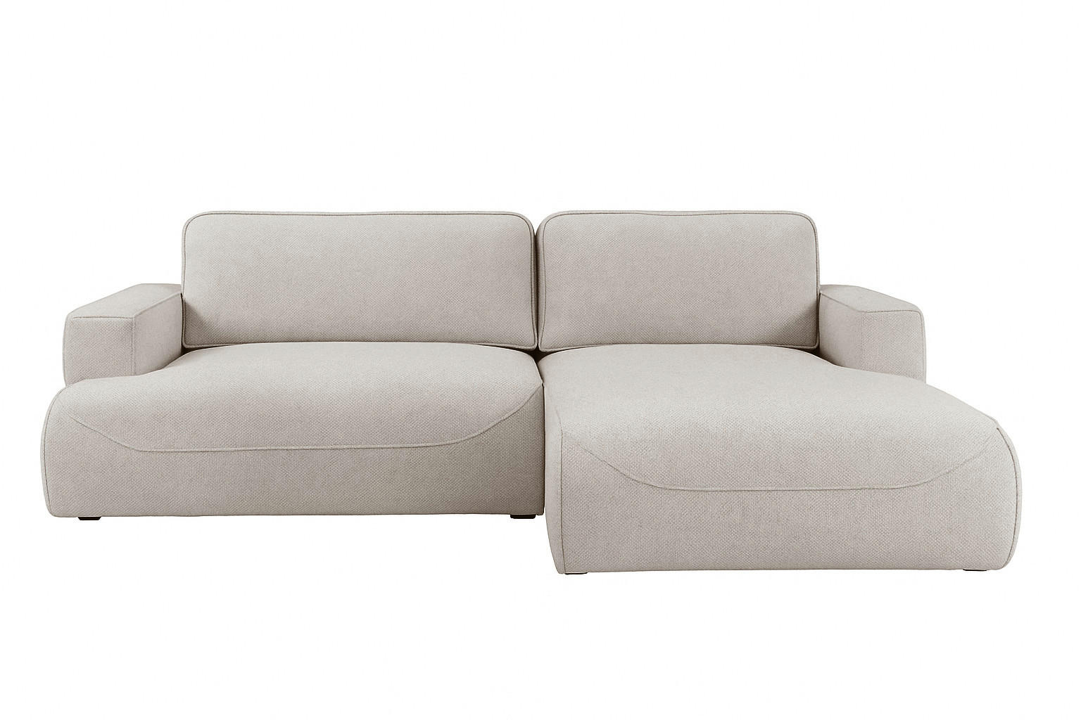 ECKSOFA LUNA mit Bettkasten und Schlaffunktion, Grau - Grau, Textil (271/195cm) - KS Home Concept